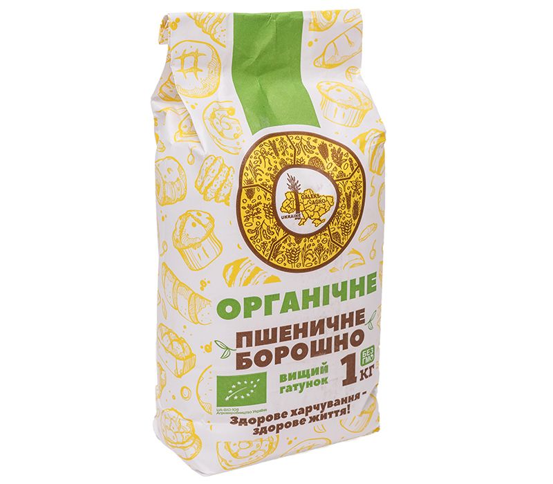 Galeks-Agro  Борошно пшеничне вищої категорії органічне, 1 кг - купить в интернет-магазине Юнимед