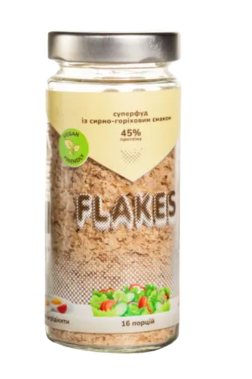 Дріжджові пластівці ТМ Flakes неактивні з сирно-горіховим смаком 80 г - купить в интернет-магазине Юнимед