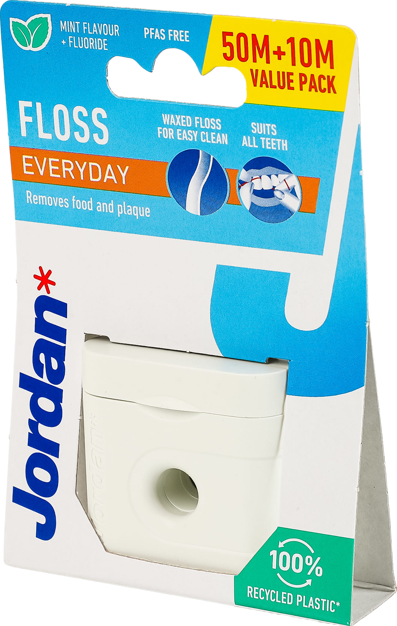 Зубний флос Jordan Everyday floss (50м) з фтором, м`ятою, двошарове покриття віском - купить в интернет-магазине Юнимед