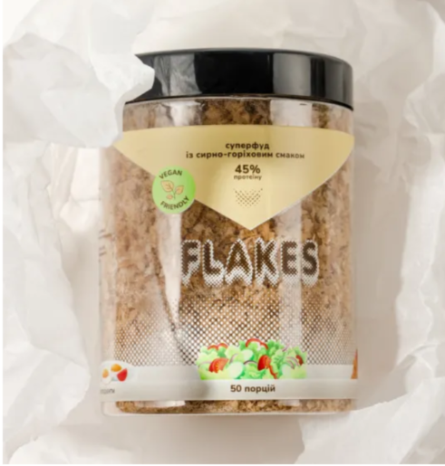 Дріжджові пластівці ТМ Flakes неактивні з сирно-горіховим смаком 250 г - купить в интернет-магазине Юнимед