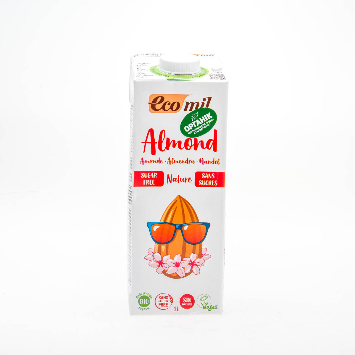 Органічне рослинне молоко з мигдалю без цукру 1л - купити в інтернет-магазині Юнимед