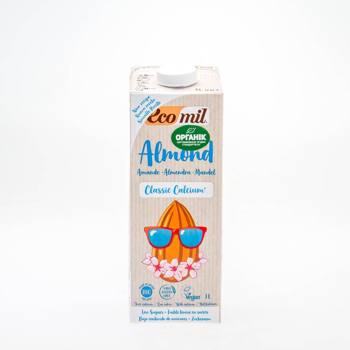 Органічне рослинне молоко з мигдалю з кальцієм, 1 л - купить в интернет-магазине Юнимед