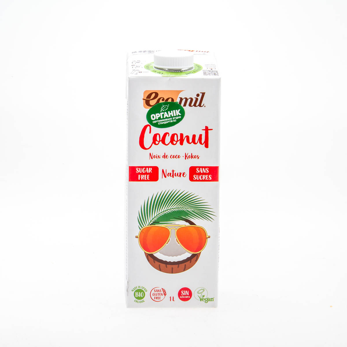 Органічне рослинне молоко з кокосу без цукру,1л - купить в интернет-магазине Юнимед