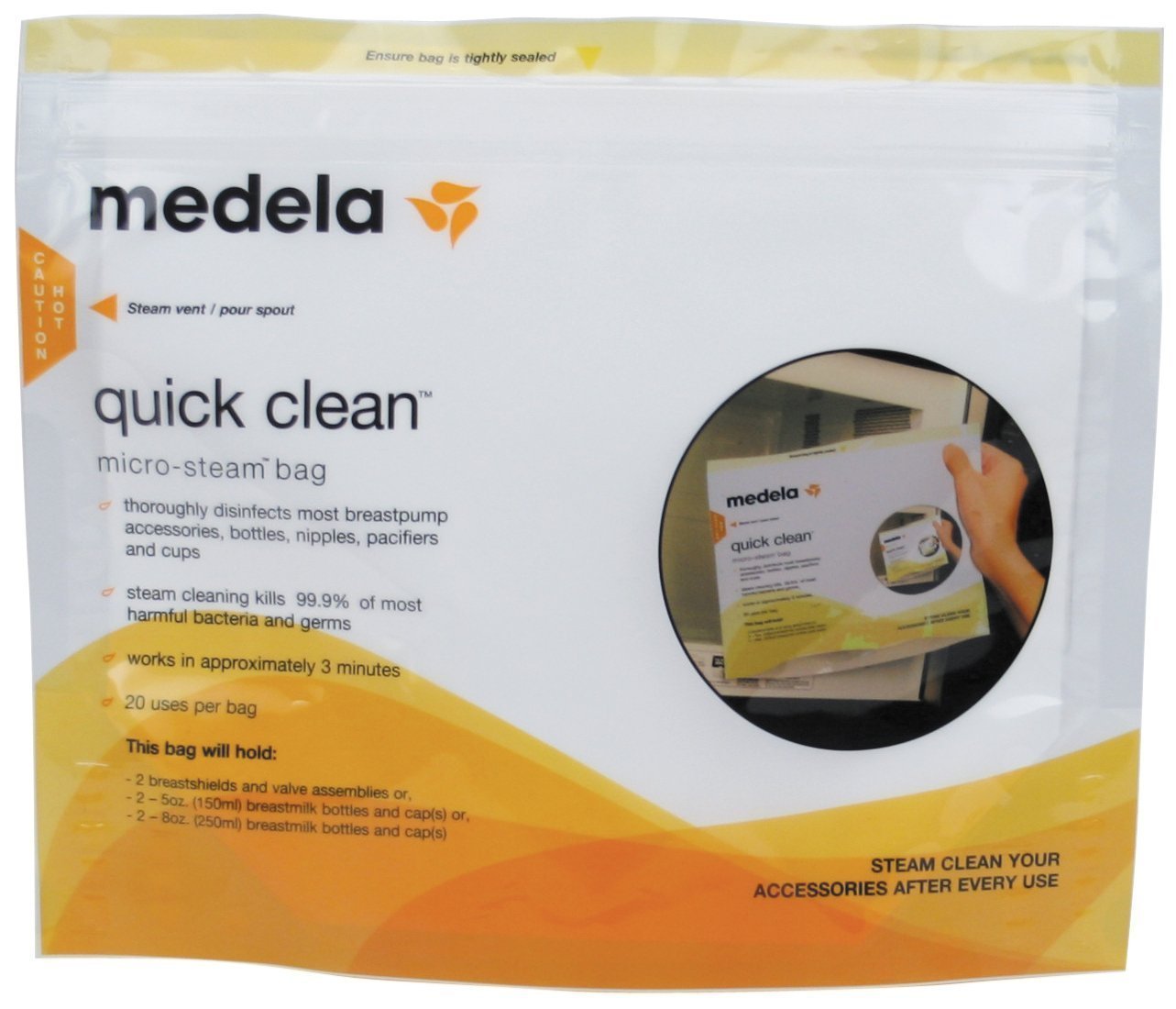 Пакети для стерилізації в мікрохвильовій печі (Quick Clean Microwave Bags) 1 шт.